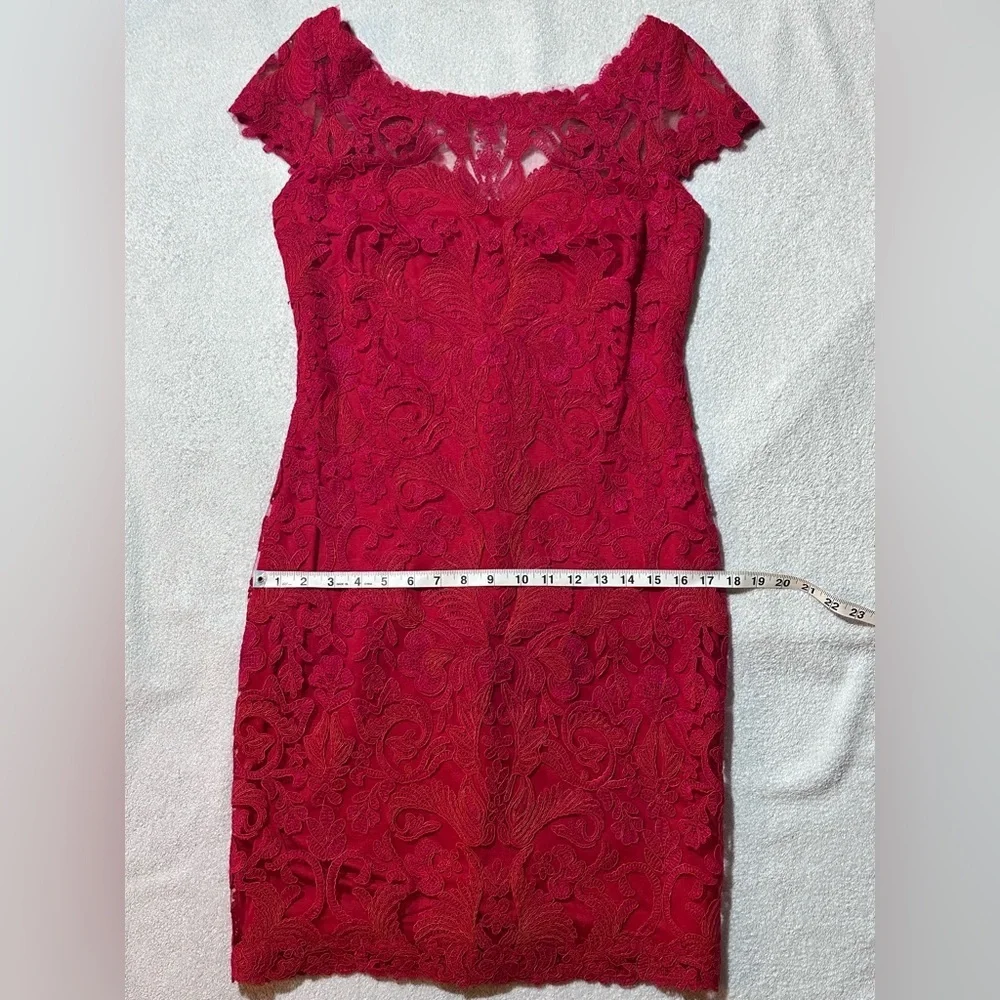Tadashi Shoji | Red Lace Sheath Dress | Size 10
